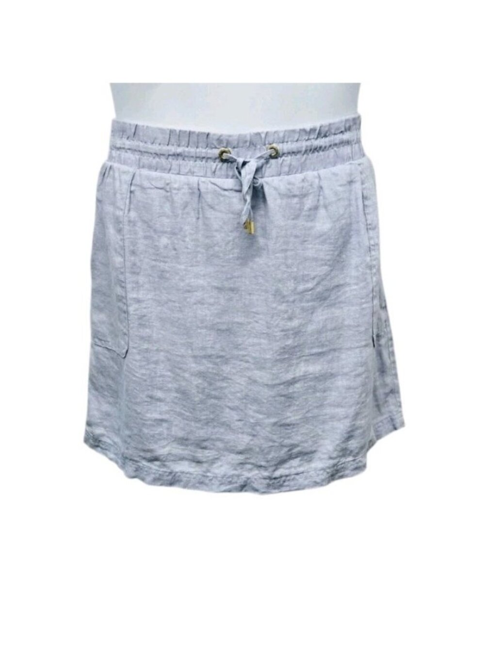 Company By Ellen Tracy Linen Skort Womens Size Large Powder Blue Preppy Casual